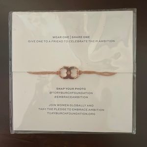 Tory Burch rose gold embrace ambition bracelet